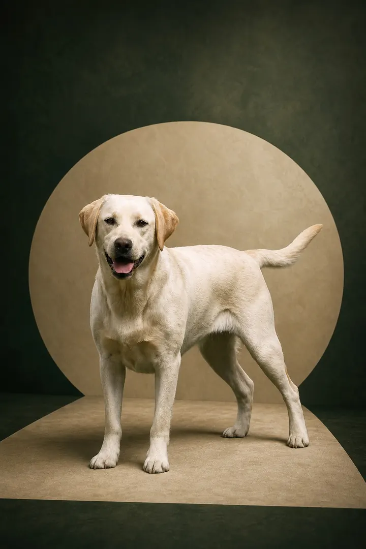 Magazine style — full body crop custom pet portrait sample